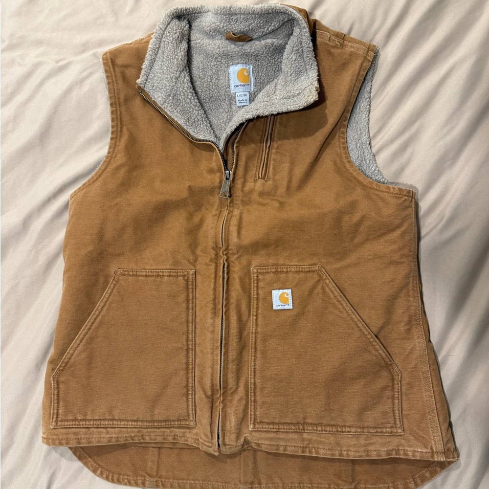 Carhartt Women’s Sherpa Lined Washed Duck Vest